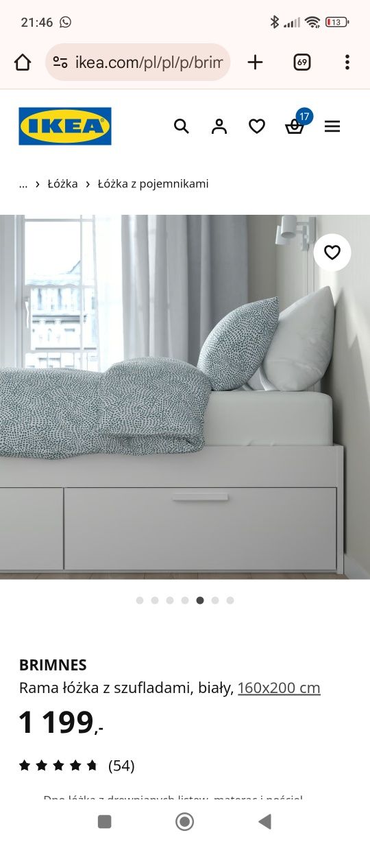 Sprzedam łóżko Ikea 160x200