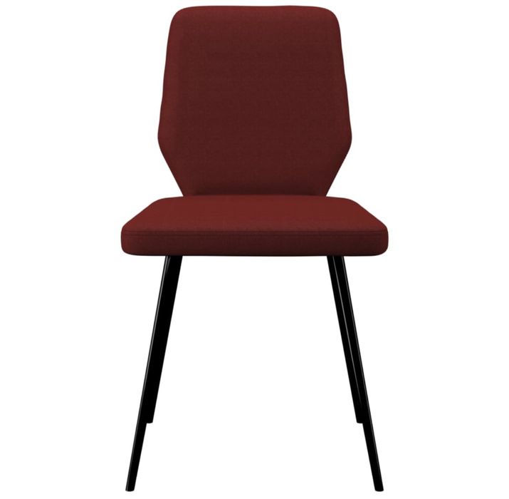 Cadeiras de jantar 6 pcs tecido vermelho tinto