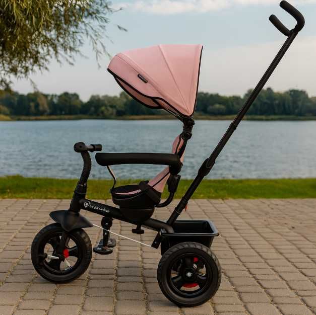 Mocny XXL Rower Trójkołowy Dziecięcy Pchacz Obracane Siedzisko Rower