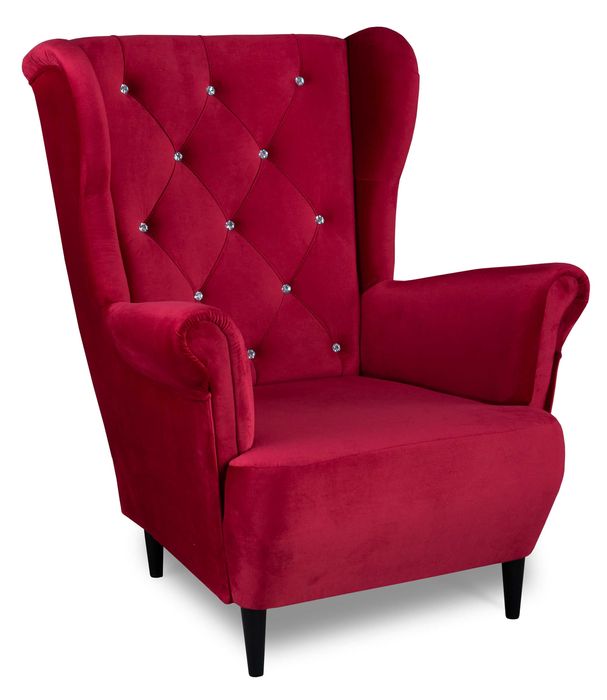 Fotel Uszak pikowany fotel do salonu różne tkaniny