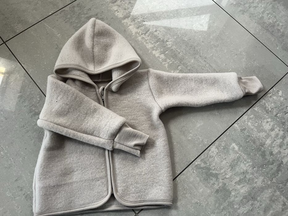 Kurtka merino 80/86 beżowa