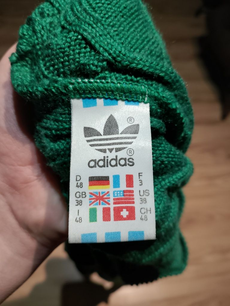Zielony Damski Wełniany Sweter Adidas Vintage 80's West Germany