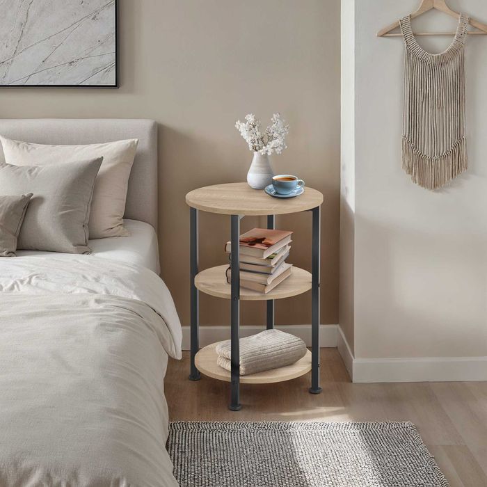 Stolik boczny Colchester industrialny jasny lub ciemny OUTLET