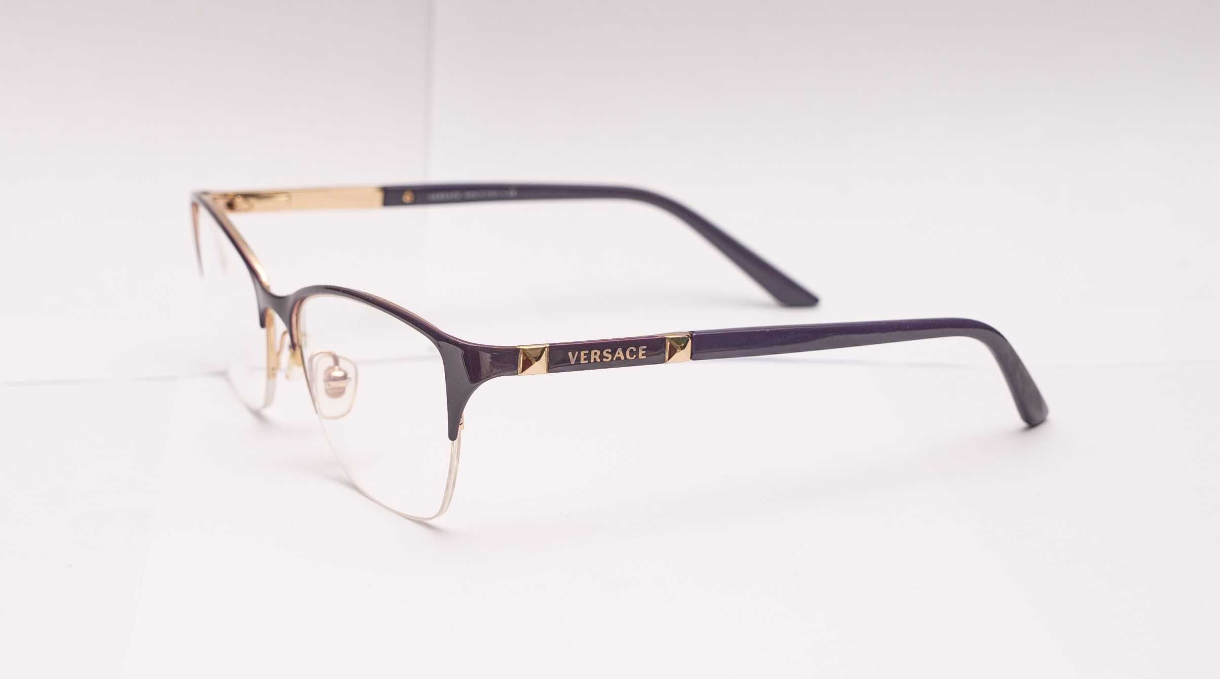 Okulary Versace oprawki korekcyjne damskie, złoto-fioletowe