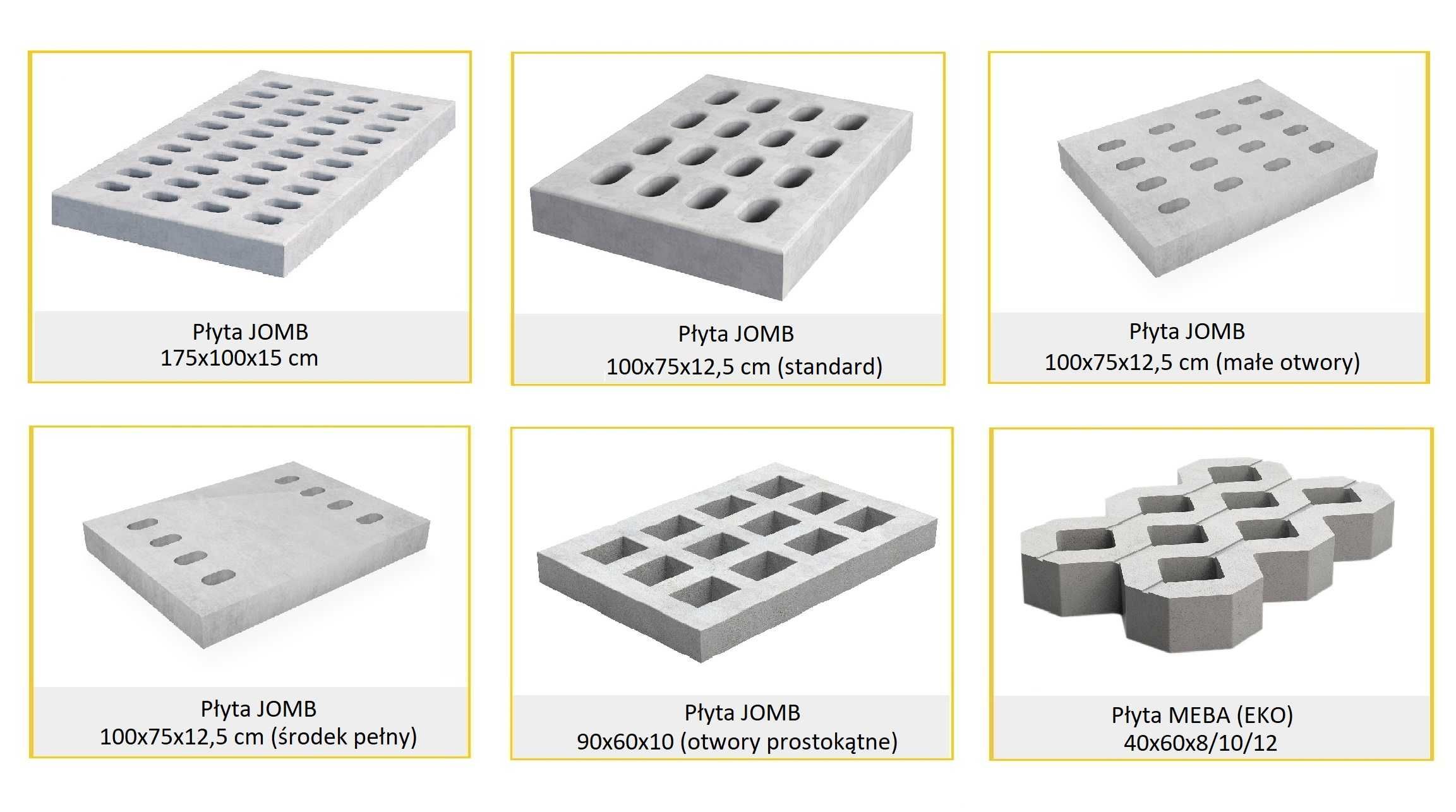 Płyty drogowe JOMB / JUMBO / YOMB / EKO / KRATA / MOCNE