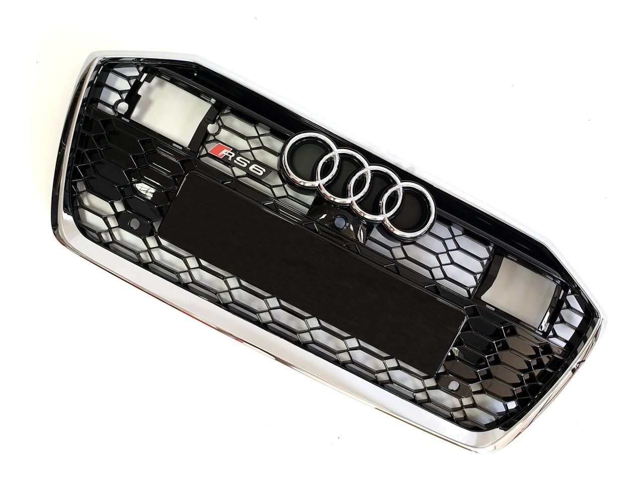 Решетка радиатора в стиле RS Audi A6 C8 2018-2022 под дистроник