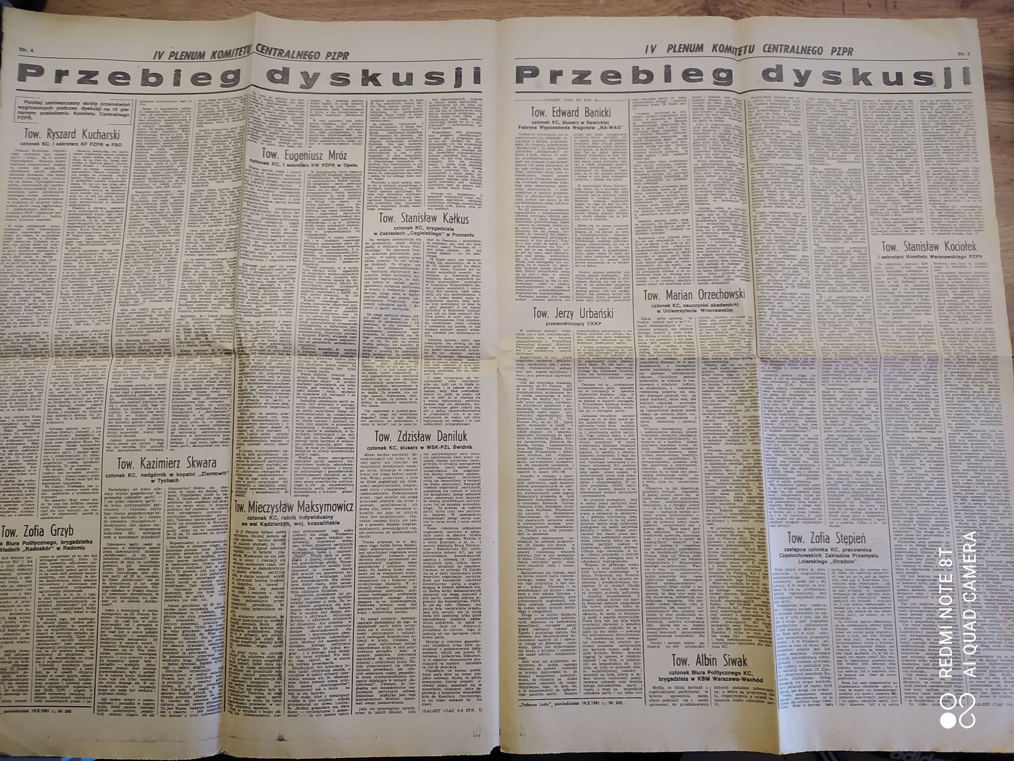 Stara gazeta Trybuna Ludu 19 X 1981.Starocie.PRL.