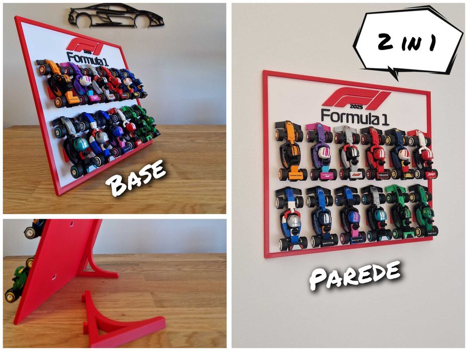Moldura / Expositor para coleção Lego mini f1 71049 (carros NÃO incluí