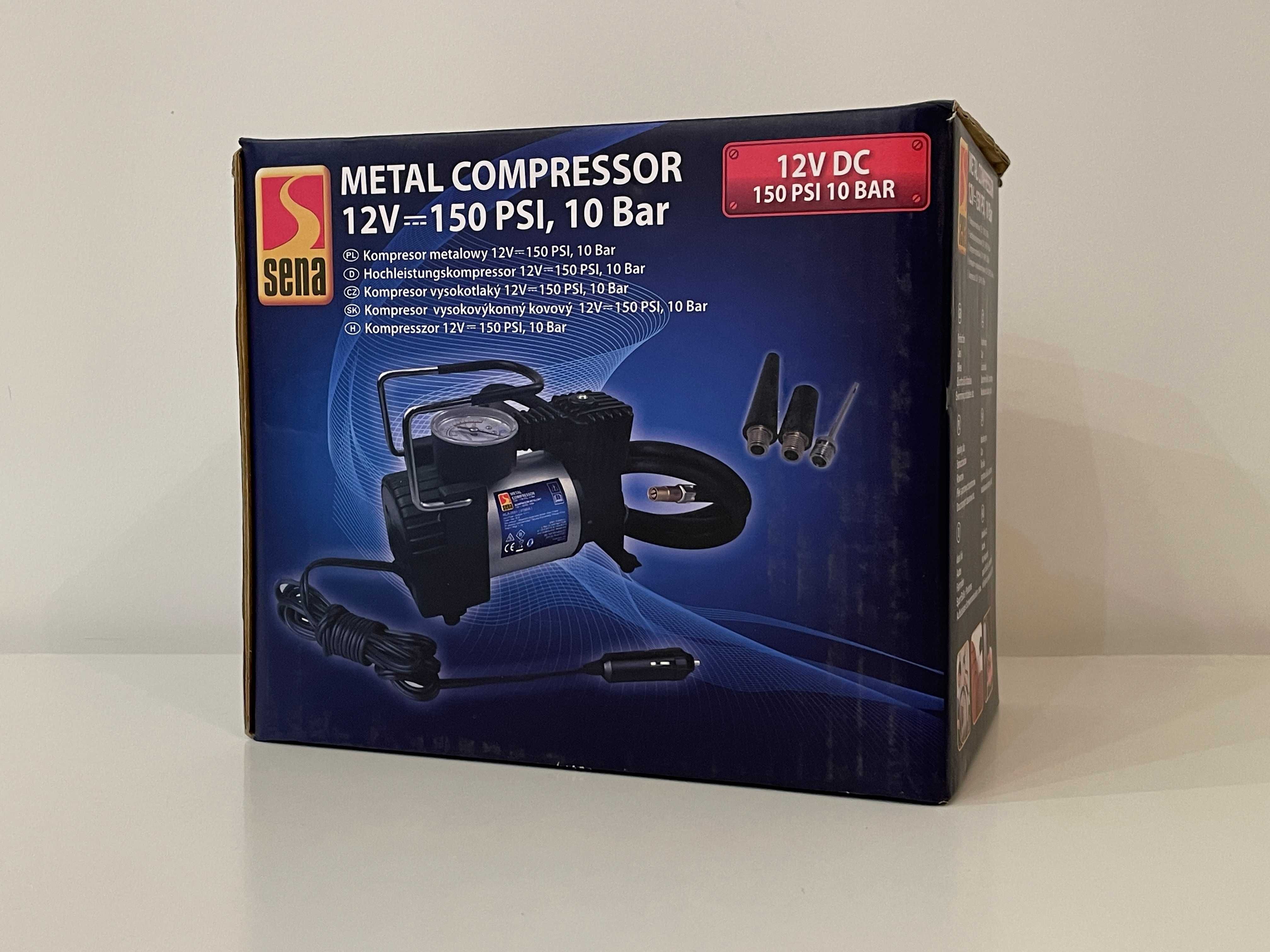 Kompresor metalowy SENA 12V - 150PSI - 10 Bar