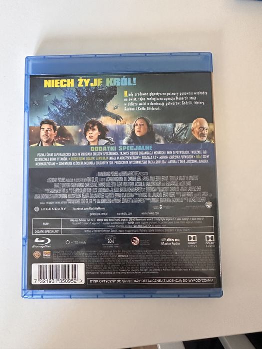 Godzilla 2 król potworów blu-ray. Jak nowa. Polska wersja.