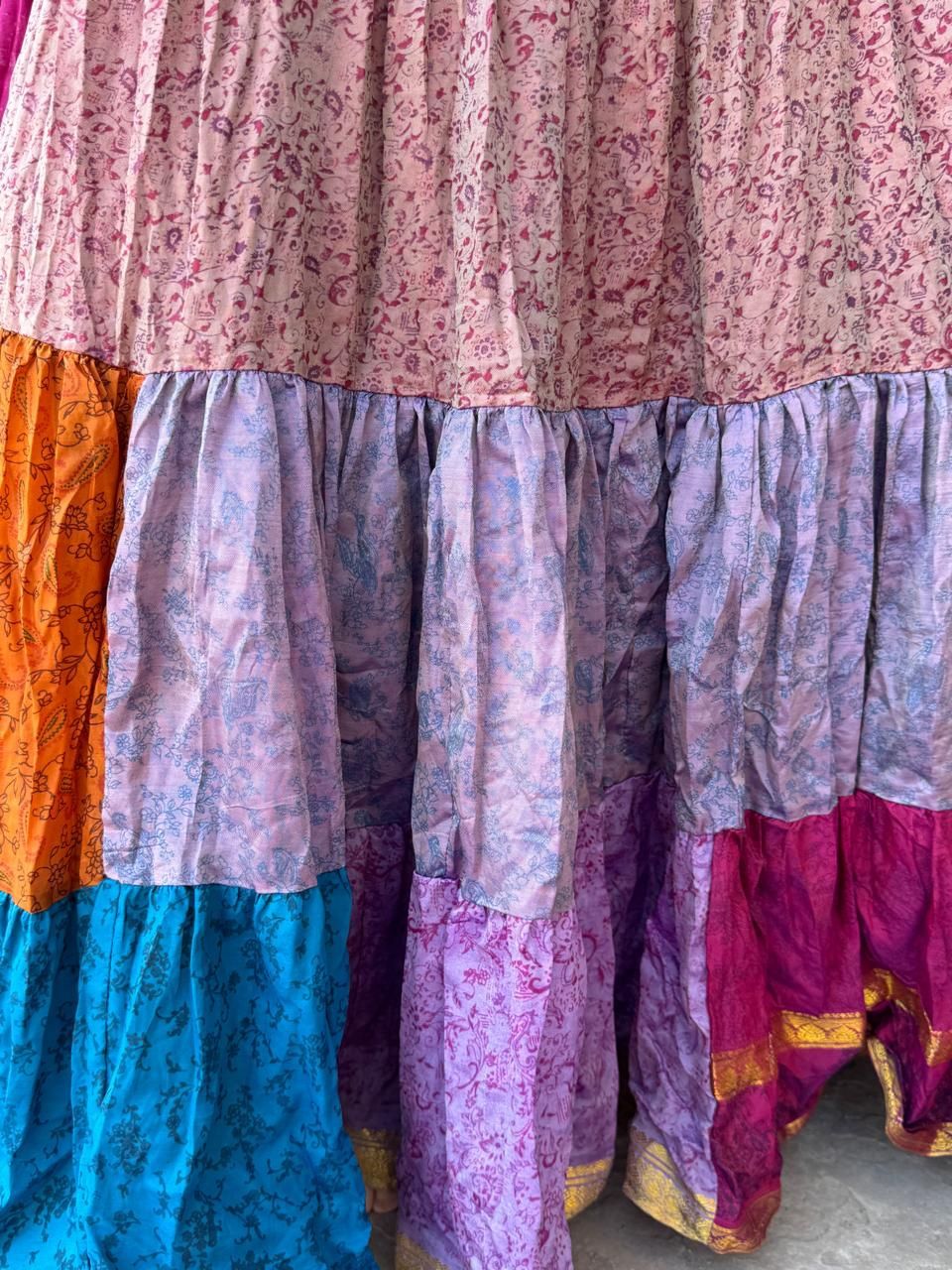 Spódnica z falbanami ATS maxi z Indii patchwork