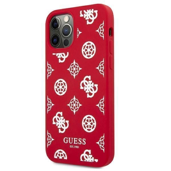 Etui Guess Peony do iPhone 12 Pro Max - Czerwony