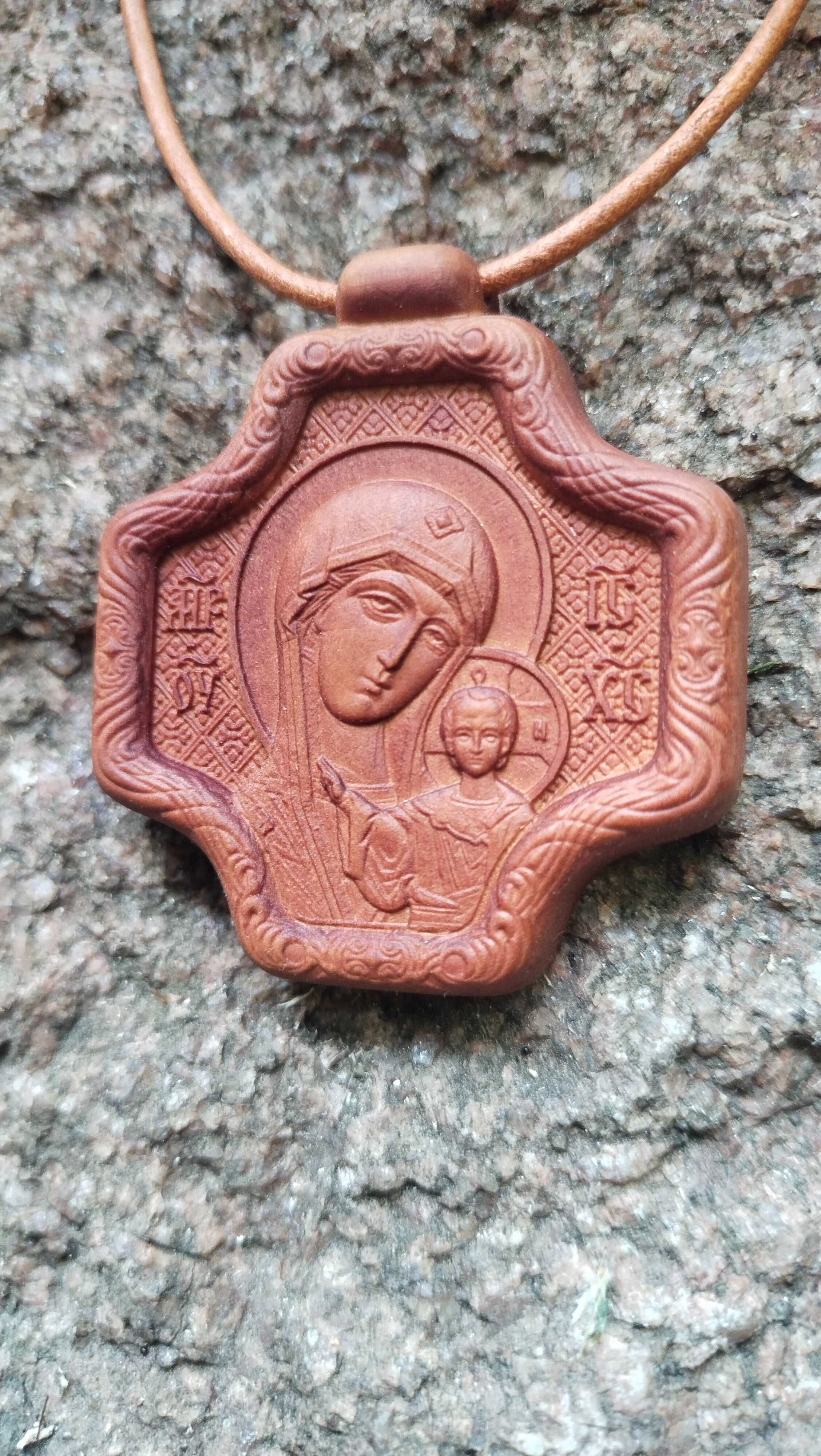 Икона Казанская Божья Матерь лик (оберег, брелок, икона, сувенир).