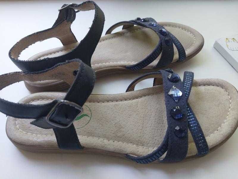 Босоніжки Footflexx 36р. дівчинці, сині, шкіряні устілки