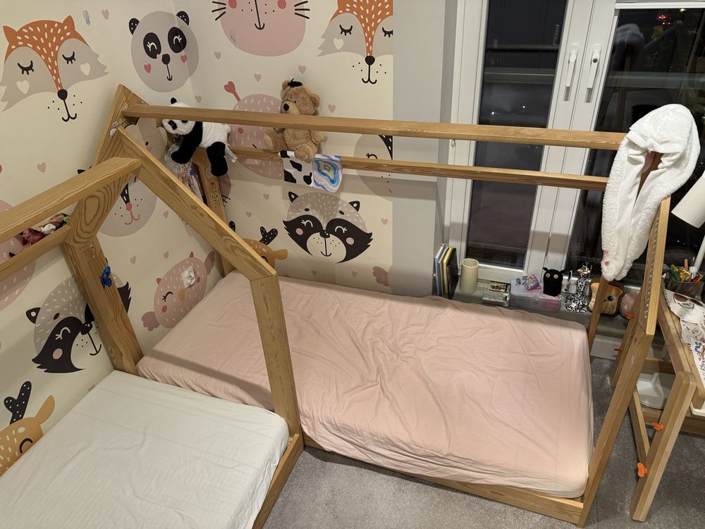 łóżko domek dla dziecka kompletne