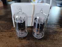 RCA clear top 12AU7a ECC82 lampy elektronowe USA dobrana para