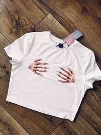 Koszulka t-shirt crop top boobs