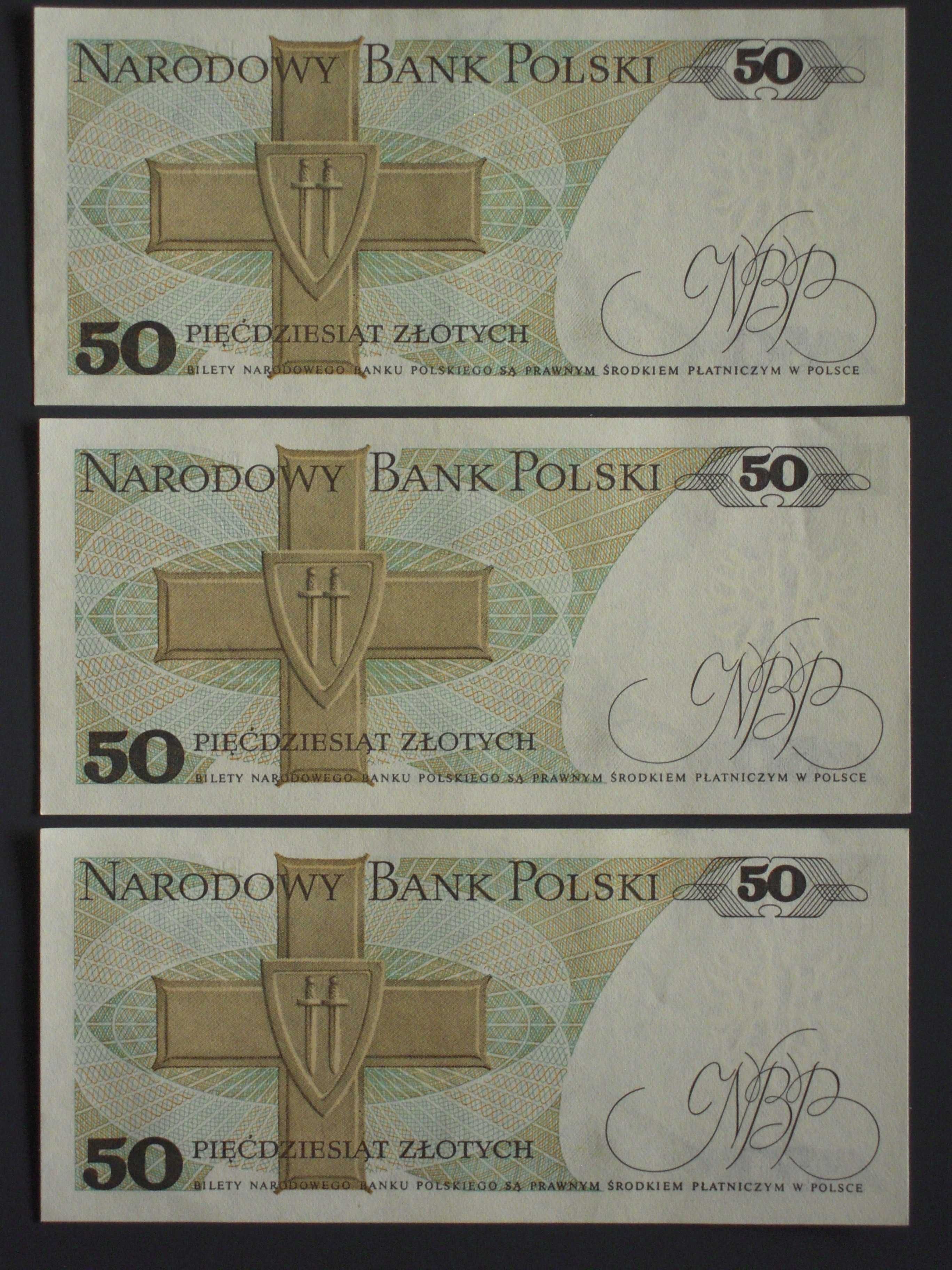Banknoty PRL 50 zł - Karol Świerczewski - seria HT z 1 grudnia 1988 r.