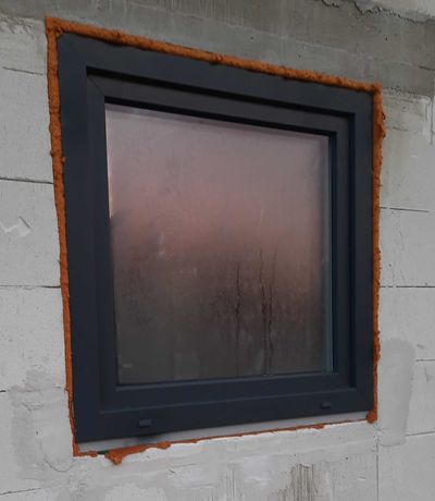 Okno kuchenne, srebrno-szary / biały, 1000 x 1000mm