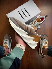 Adidas Shark White & Gray & Brown