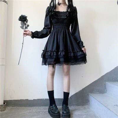 Sukienka gothic lolita czarna