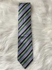 100% jedwab jedwabny krawat w paski vintage