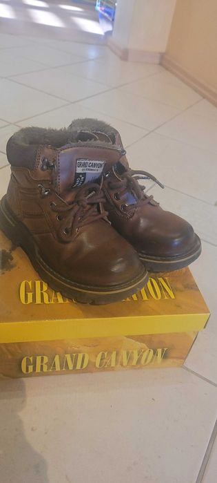 Zimowe chłopięce skórzane buty Gran Canion r.33