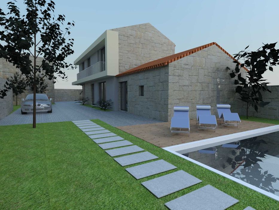 Moradia T3 com terreno em Couto Barcelos