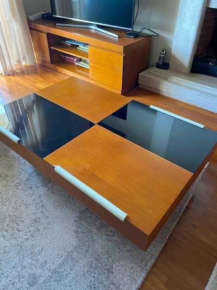 mesa sala estar com arrumaçao, moderna e com charme