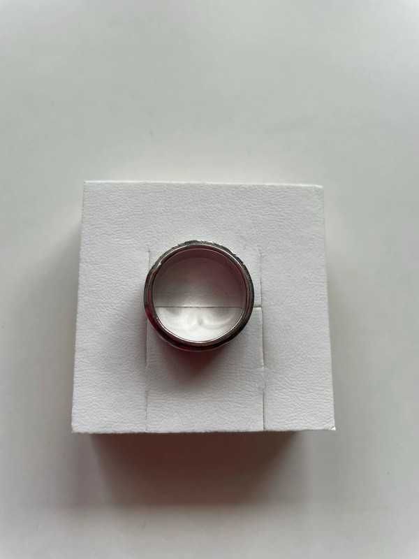 Srebrny antystresowy pierścionek kręcący się 925 17,7mm
