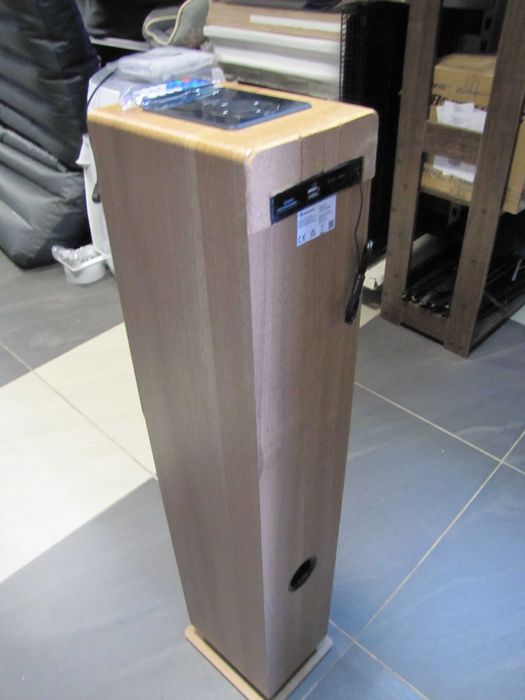 Głośnik kolumna głośnikowa CD, FM, Bluetooth, USB, SD/MMC Auna drewno