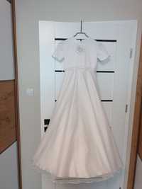Piękna sukienka komunijna 140 + torebka i wianek