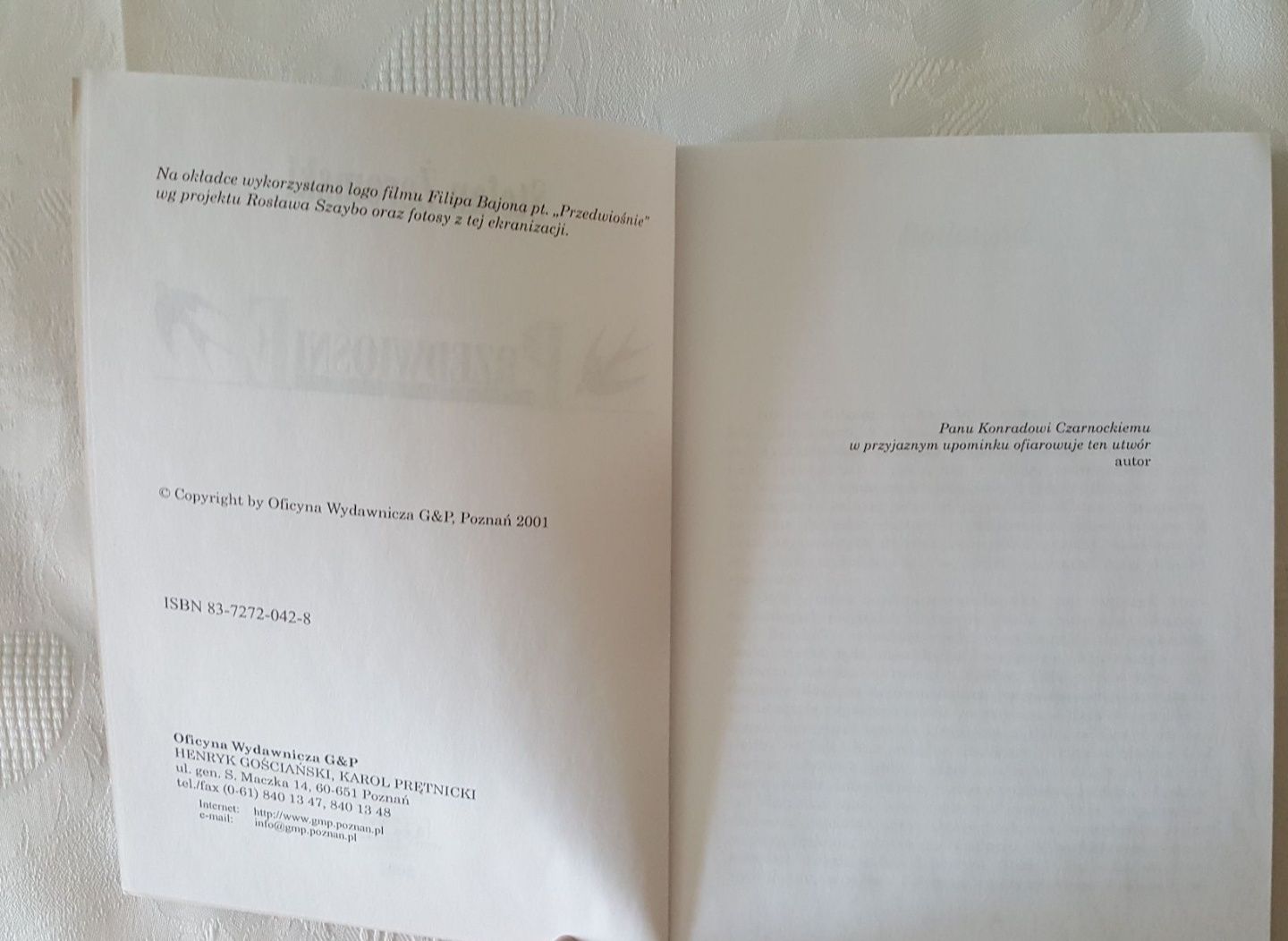 2 książki: "PRZEDWIOŚNIE" S. Żeromski, "Prawda i Legenda" Adamczyk