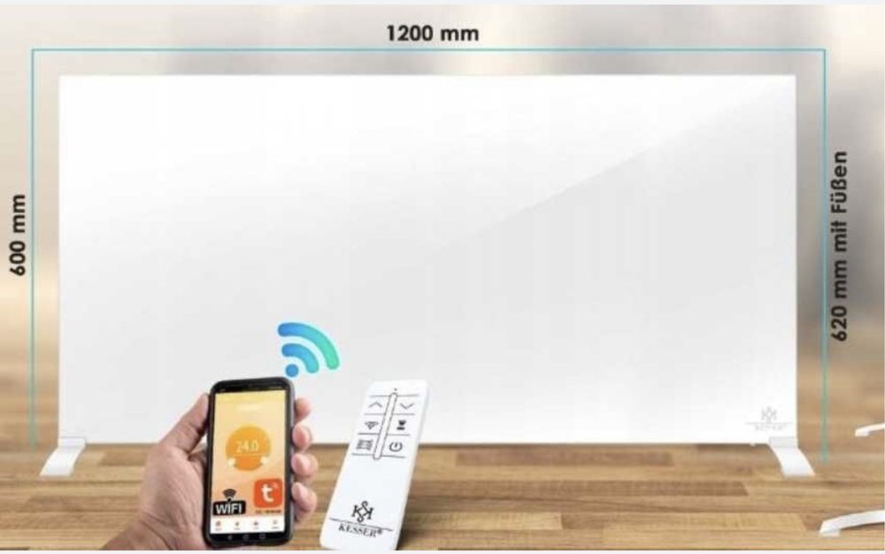Grzejnik panelowy na podczerwień  KESSER 700W ŚCIENNY-STOJĄCY  WIFI