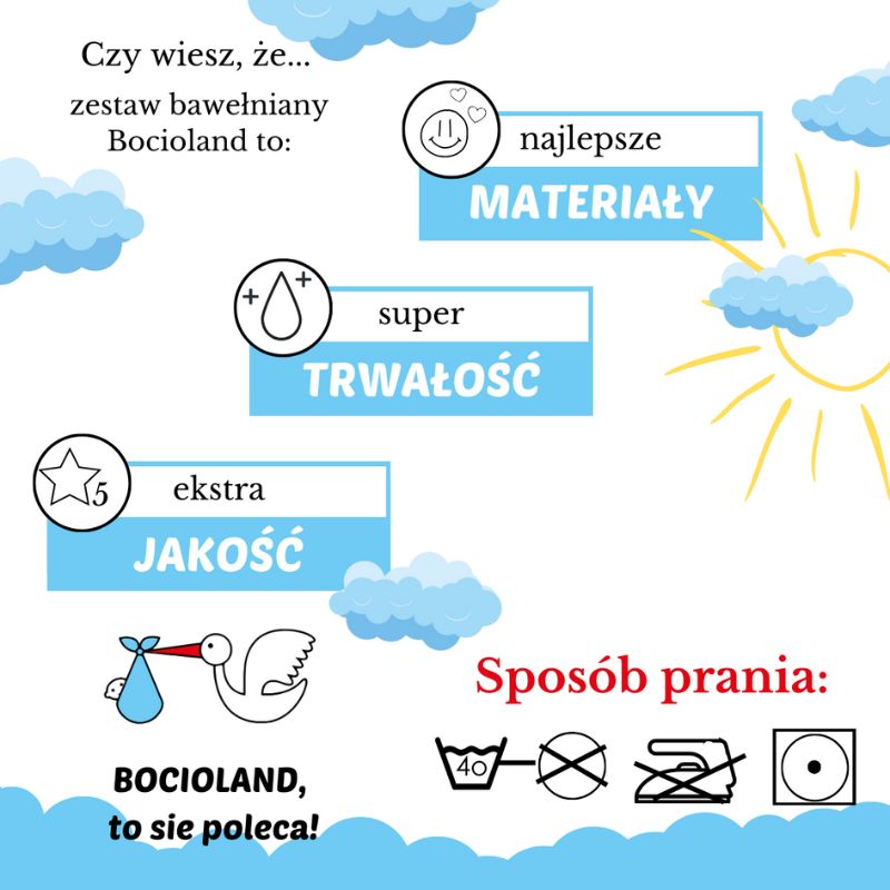 Komplet pościeli słonik wafel szary - BOCIOLAND