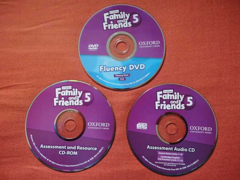 3 диска CD DVD для Family and Friends 5 Teacher's book Plus