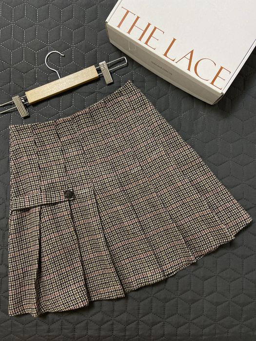 Вовняна міні спідниця у складку The Lace