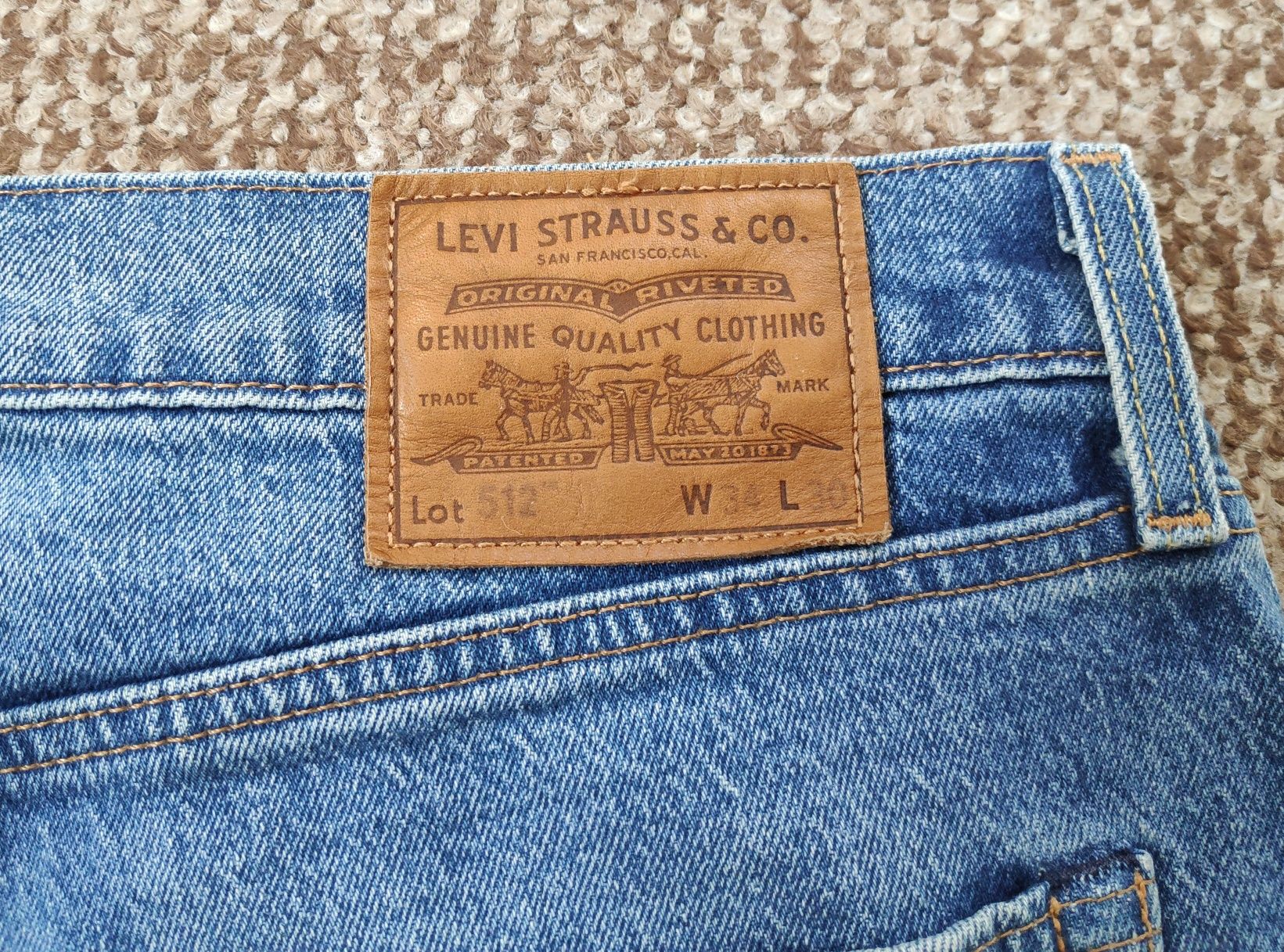Levi's 512 Premium waterless джинси slim tapered оригінал W34 L30