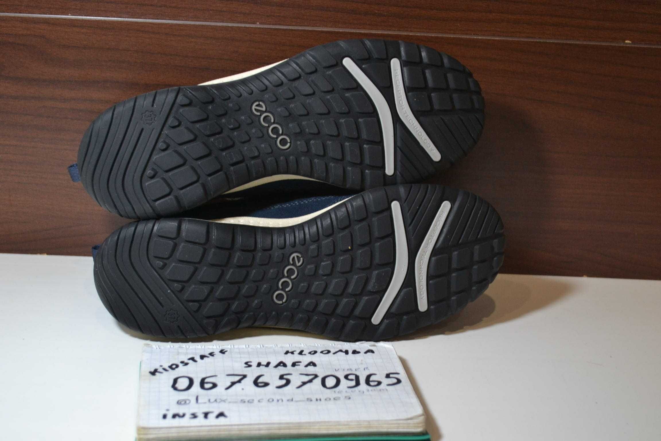 ecco gtx 37р кроссовки ботинки кожаные оригинал демисезон