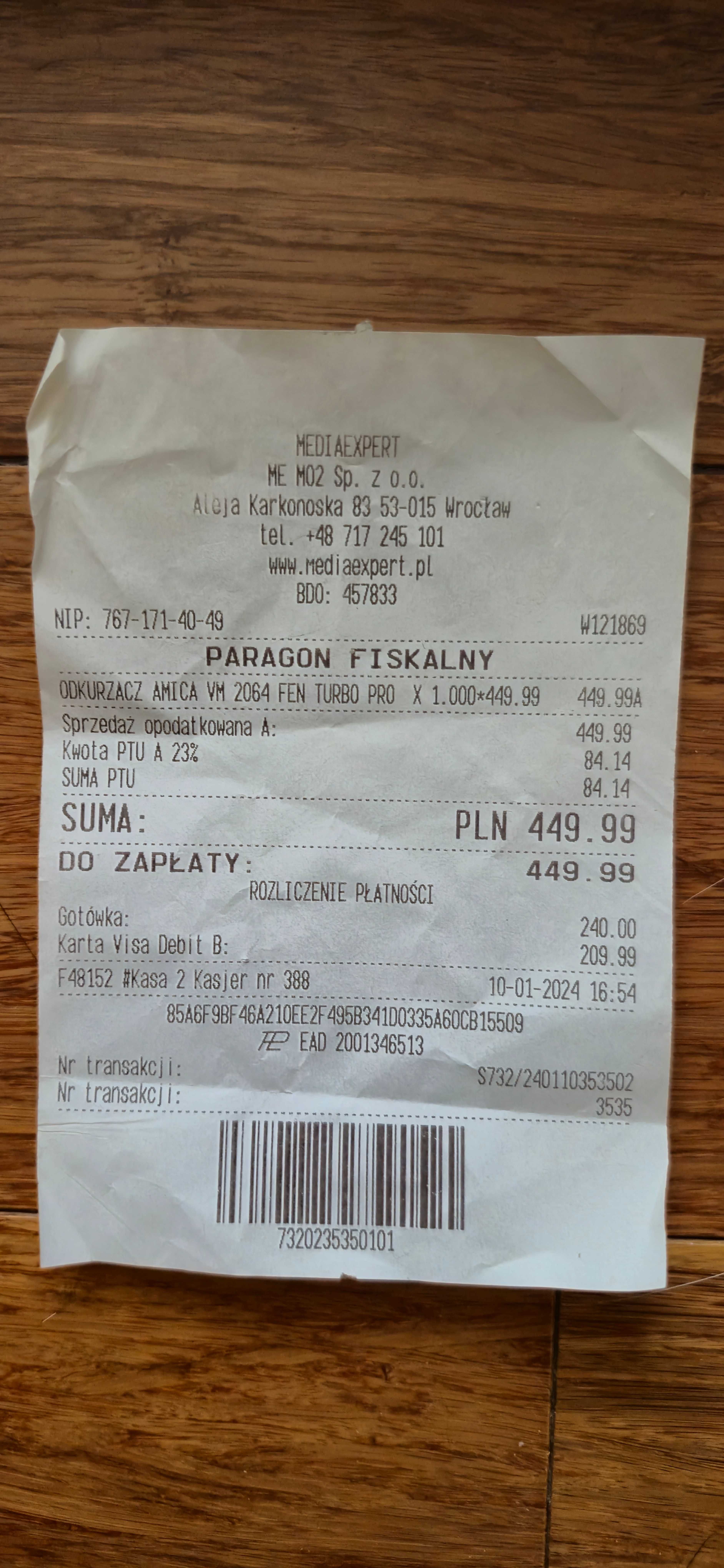 Odkurzacz Amica VM 2064 fen turbo pro