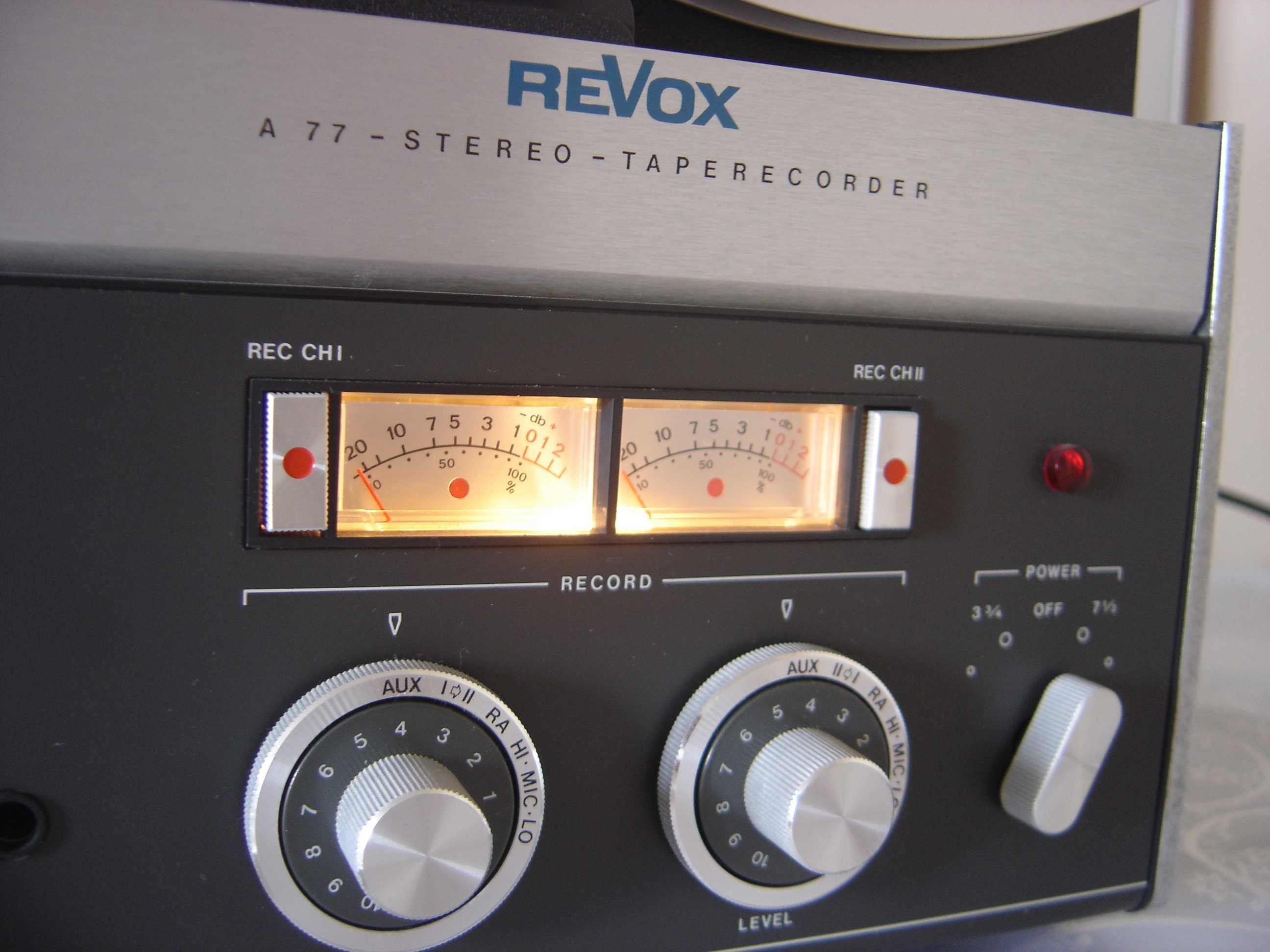 Revox A77 magnetofon szpulowy, zestaw