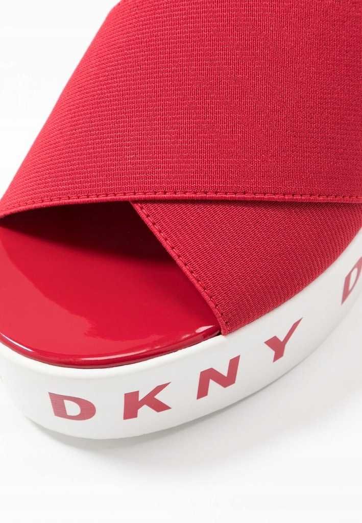 DKNY CRISTI klapki platform red 38,5