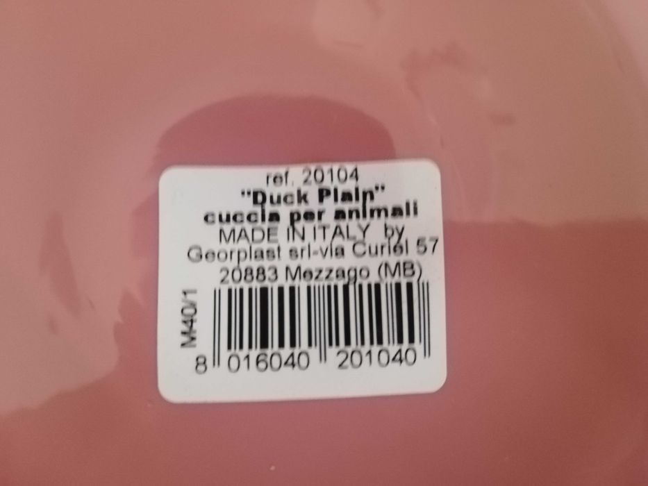 Cama luxuosa rosa plástico para gato - NOVA!