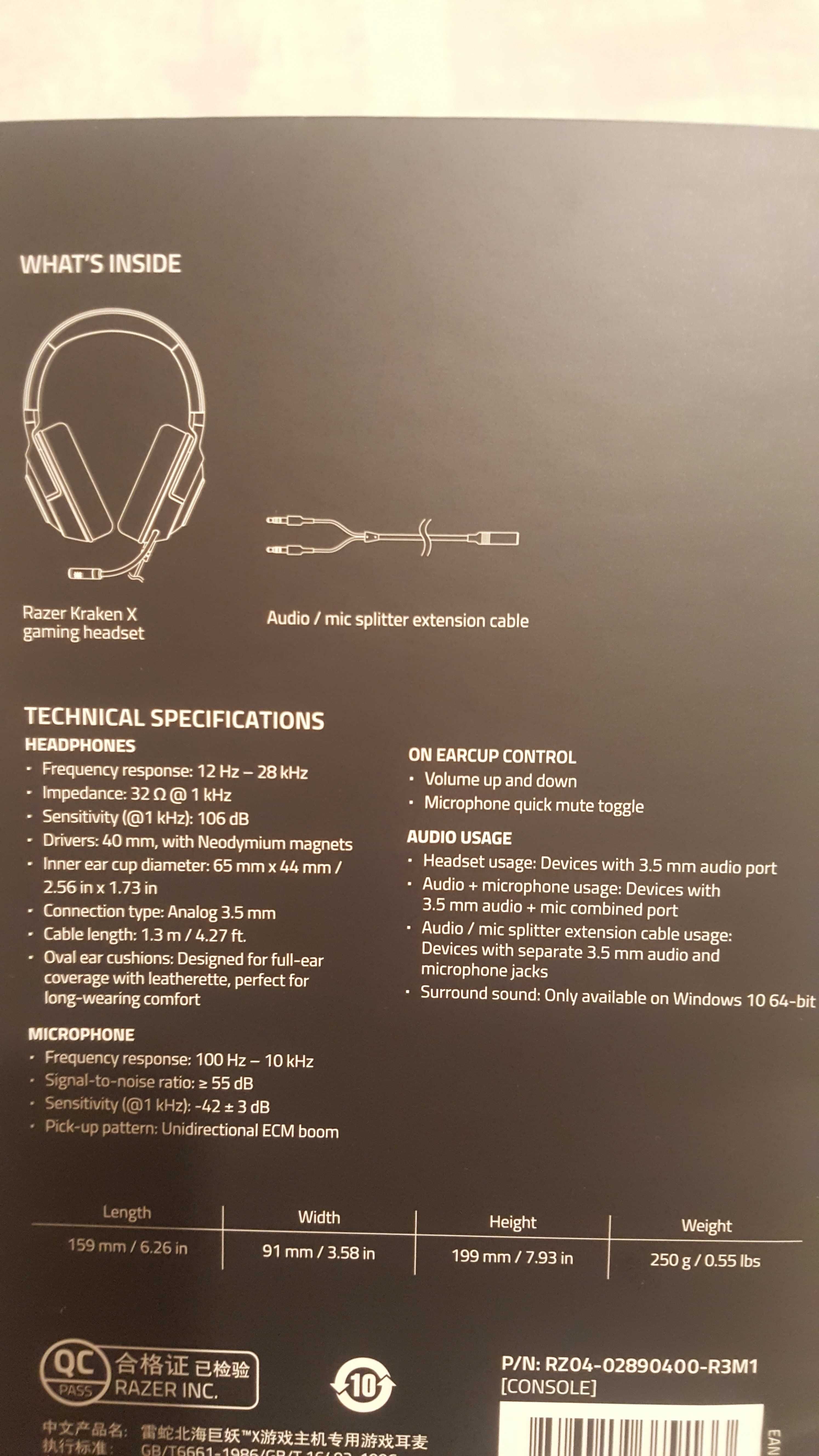 Headphones Razer Kraken X