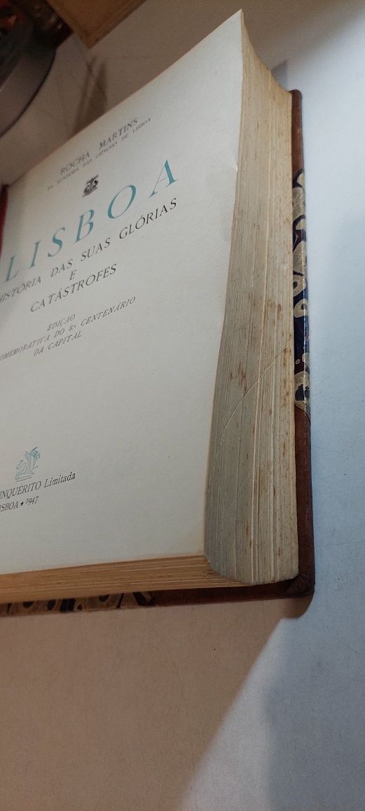 Lisboa, História das suas Glórias e Catástrofes - Rocha Martins (1947]