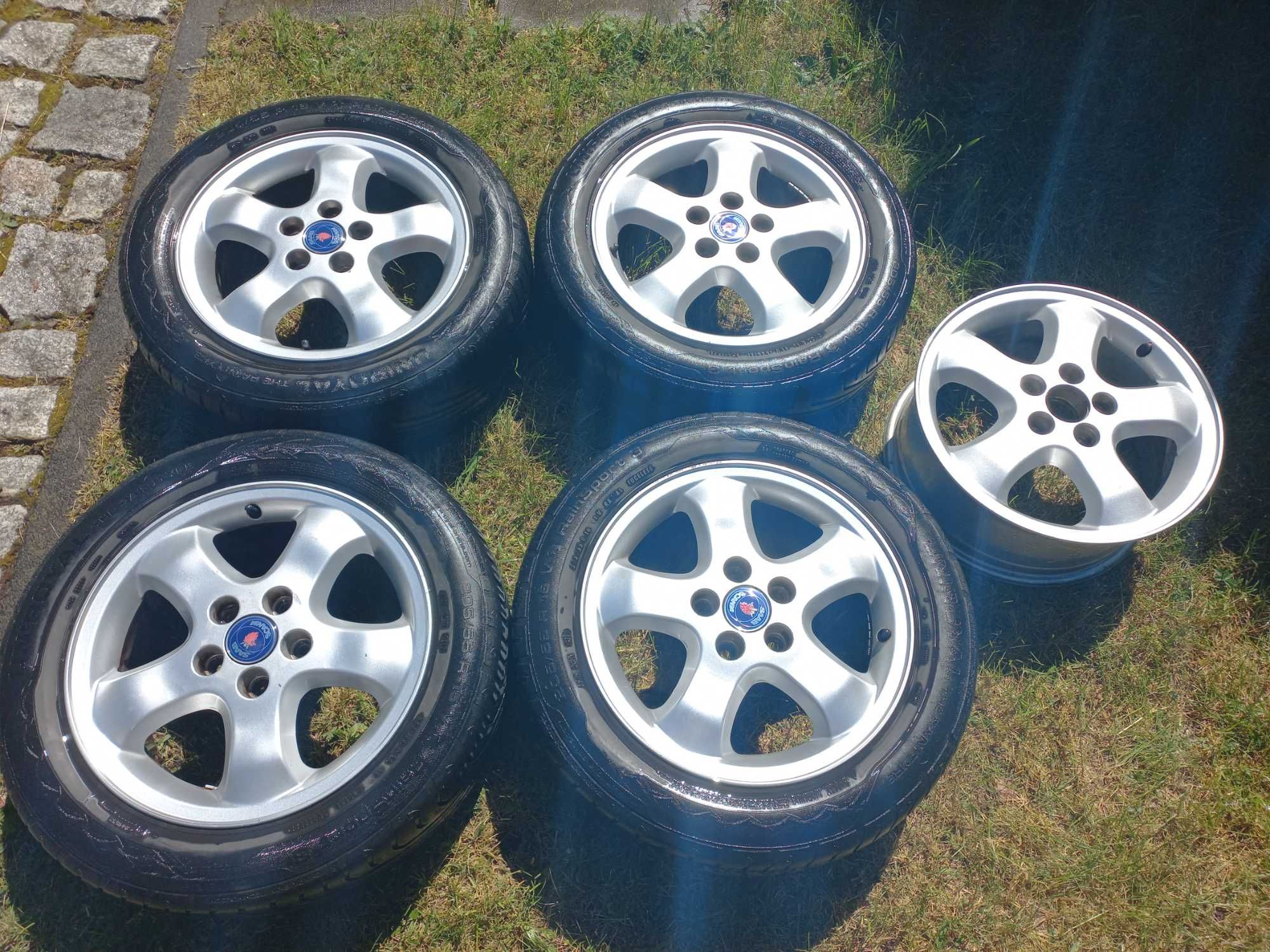 Używane 16" felgi aluminiowe Made in Gemany oryginalne do Saaba 5 szt.