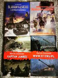 Zestaw 4 książek - fikcja, militaria