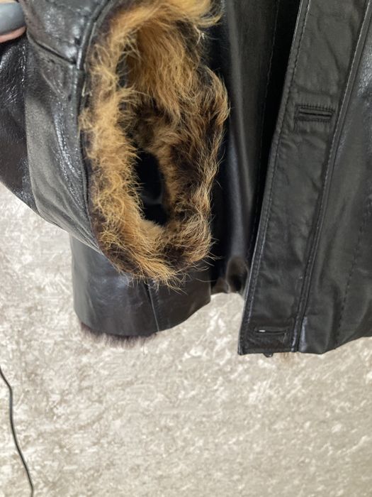 Кожаная куртка зимняя