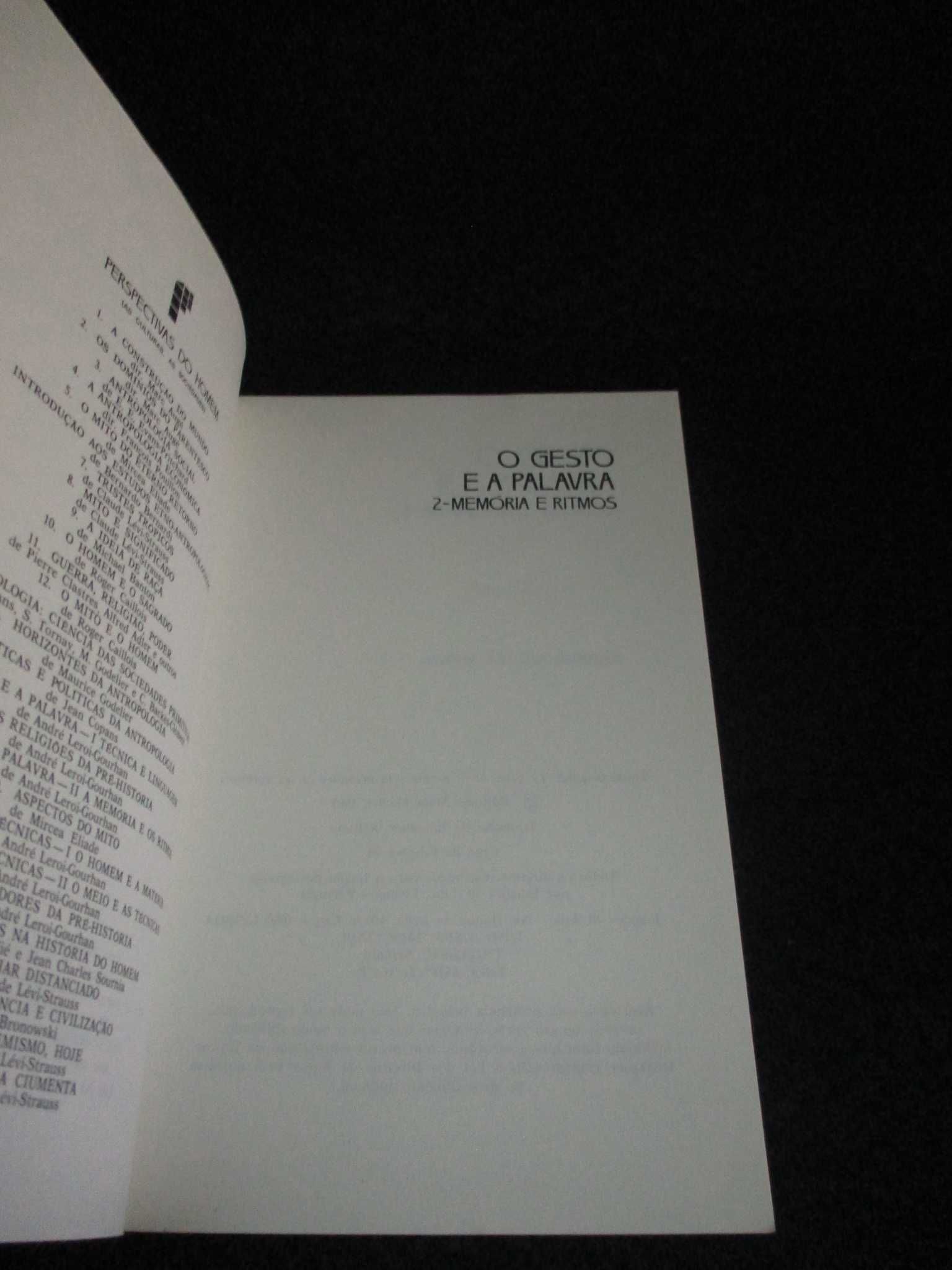 Livros O Gesto e a Palavra 1 e 2 André Leroi-Gourhan