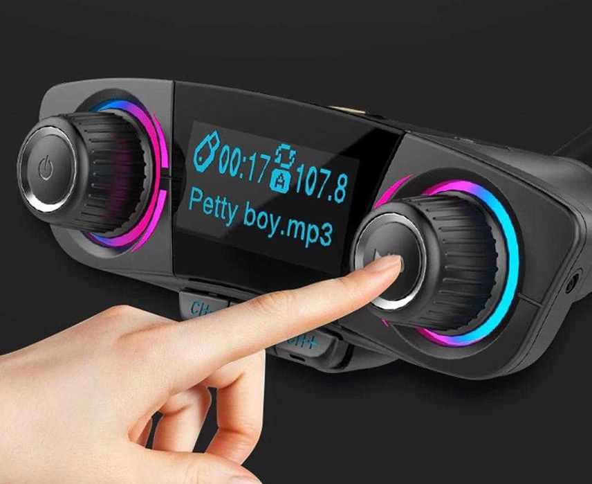 transmiter fm bluetooth 5.0 usb wielofunkcyjny 8w1 zestaw głośnomówiąc